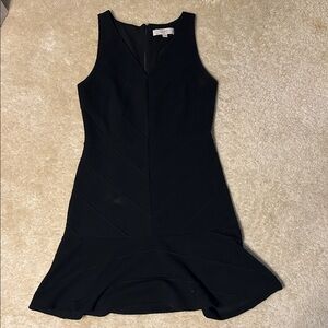 LOFT Black Textured Mini Dress